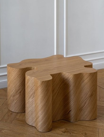 Стол журнальный "Пень" цельный