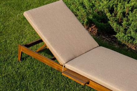 Шезлонг из акации Joygarden МОНА, Natural Teak, бежевый