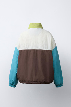 ZARA ДОЖДЕВИК-КЕНГУРУ КОЛОРБЛОК, СИНИЙ