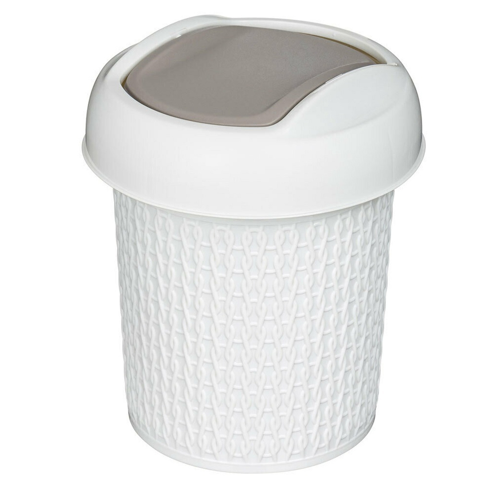 Контейнер для мусора 1л "Velvet" (светло-серый)