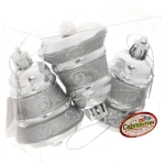 Ёлочные игрушки «Колокольчик яркий» 6см серебро (набор 3 шт)