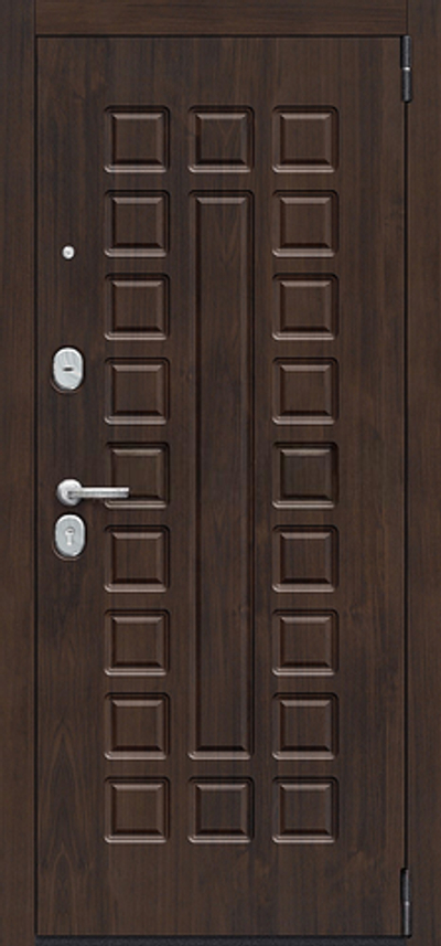 Квартирная входная дверь с отделкой винорит с зеркалом - 209