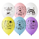 Шар латексный 35см Doodle (Ассорти)