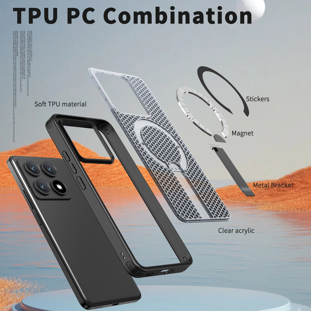 Прозрачный чехол Mesh Pro Magnetic Case для Xiaomi 14T Pro