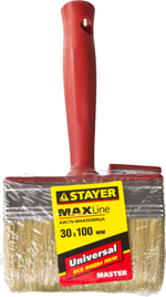 STAYER UNIVERSAL, 3 х 10 см, светлая щетина, пластмассовый корпус, все виды ЛКМ, макловица (01824-10)