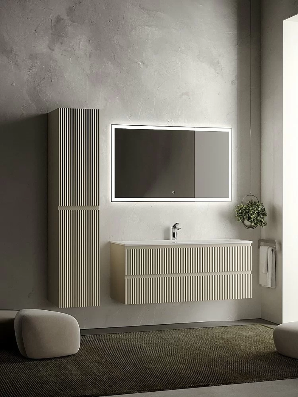 Тумба с раковиной Sancos SNOB R SNR120CE 120 Beige Soft