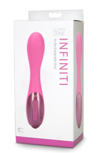 Розовый перезаряжаемый вибромассажер Infinity 6x - 17,8 см. (Цвет: розовый)