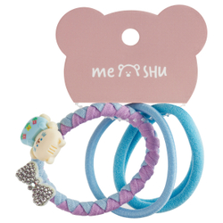 Резинки для волос MESHU, ассорти текстур, 3шт., диаметр 5см, европодвес MS_60566