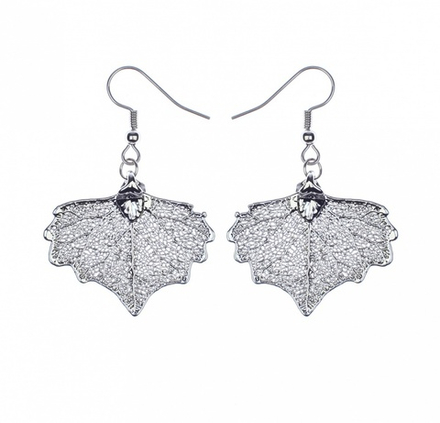 Серьги листья Ester Bijoux Тополь LF34C-S BW
