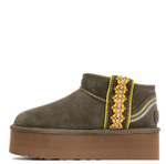 UGG Classic Ultra Mini Braid Platform Burnt Olive