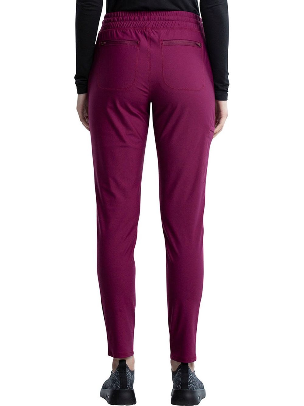 Брюки медицинские женские Cherokee CK095 с эластичным поясом и кулиской, винный, 42