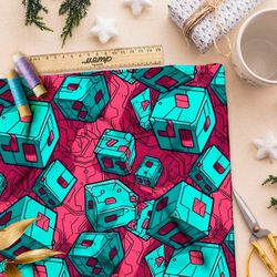 Ткань Ниагара Софт кубическая фантазия