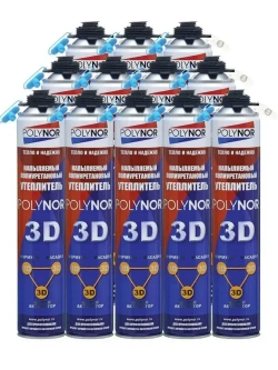 Утеплитель напыляемый POLYNOR 3D, комплект 12 шт.