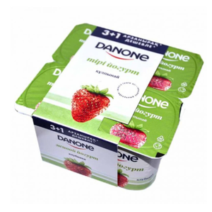 ЙОГУРТ КЛУБНИКА МУЛЬТИПАК 4ШТх120ГР DANONE