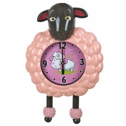 Часы настенные (с маятником) "Овечка" 26,5*9*43см. (5видов) (часы-батарейка 1"АА" в комплект не вход