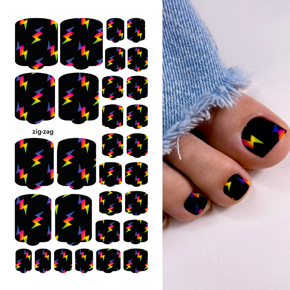 Плёнки для педикюра by provocative nails zig-zag