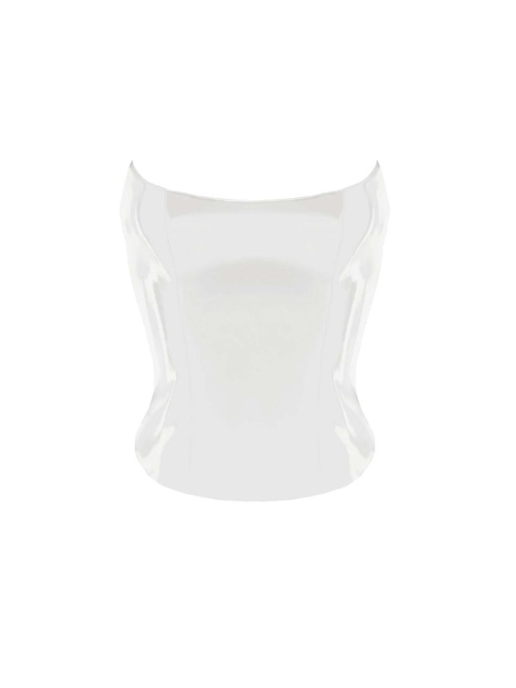 Топ корсетный удлиненный из лаке
