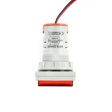 Цифровой панельный вольтметр/амперметр AD16-22VAMS 0-100 А квадратной формы, красный