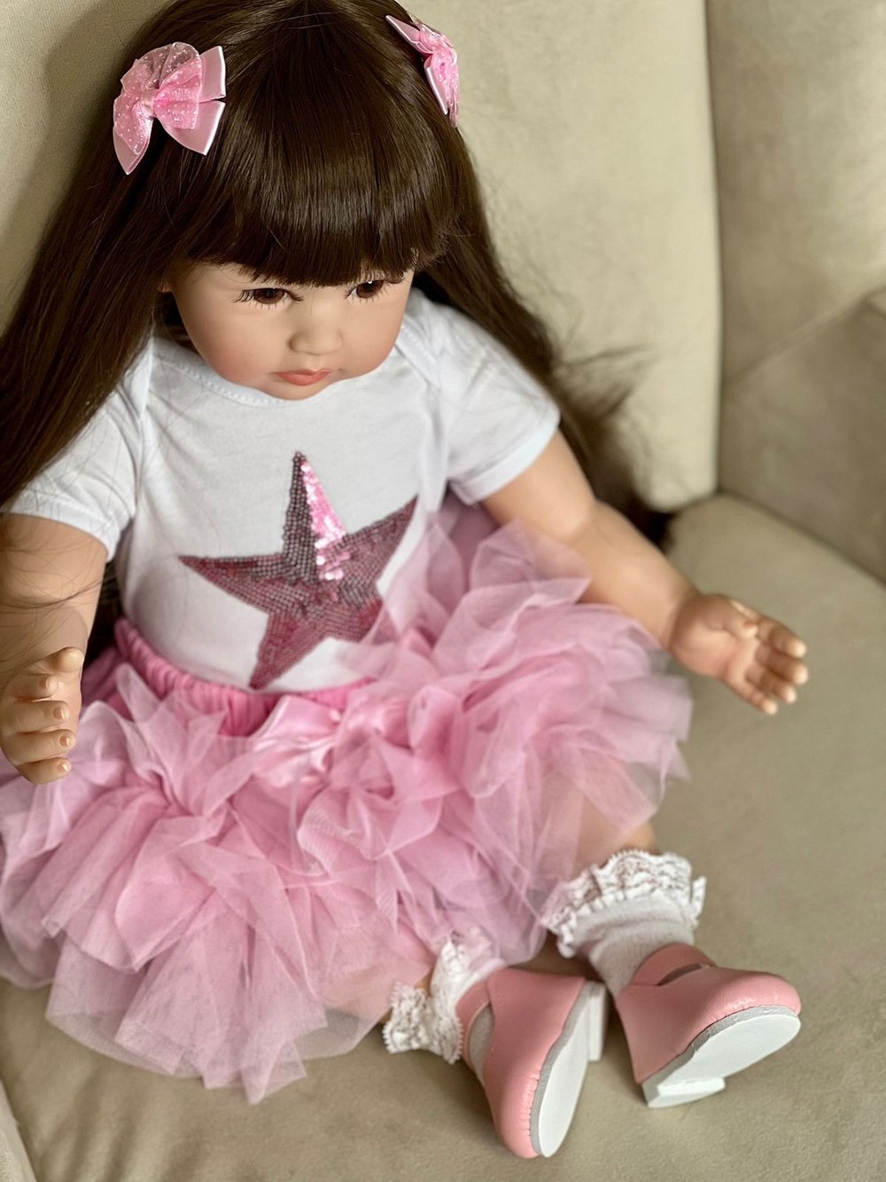 Кукла Реборн мягконабивная 60см в пакете (FA-153)