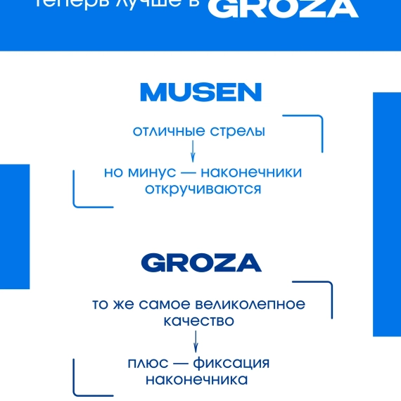 Стрелы для лука охотничьи 80см микс карбоновые спортивные GROZA (Синие 6шт.)