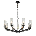 Подвесная люстра Belfast Malone 6035-8 BL CL Черный / Стекло