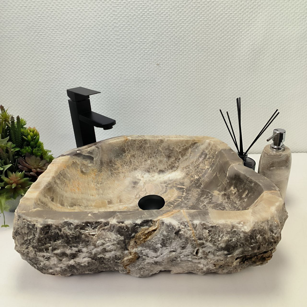 Раковина из оникса Erozy Grey EO-62589 52*39*15 0093