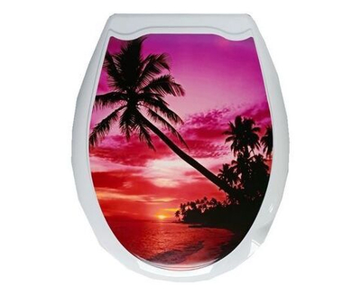 Сиденье для унитаза с рисунком Закат MPG7525 Мультипласт