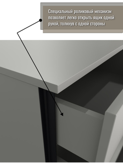 Стол письменный 4 ящика Сиэтл, серый