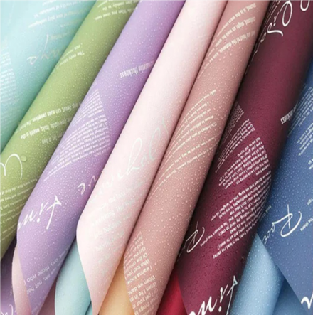 Пленка подарочная флористическая "Двухсторонняя с надписью"