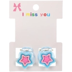 Заколки – крабы детские для волос 2шт на блистере «МАРЦИПАН», Звездочка , 1,2см