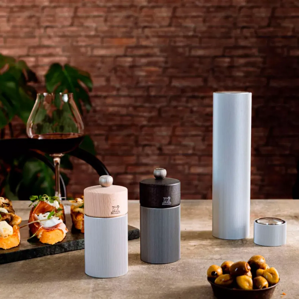 Штопор электрический 21см и обрезатель фольги Peugeot Line Reverse серебристый в подарочной упаковке