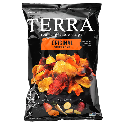 Terra, настоящие овощные чипсы, оригинальные, с морской солью, 141 г (5 унций)