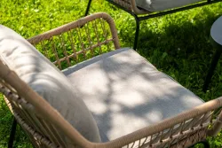 "Версаль" лаунж-зона из искусственного ротанга на 4 персоны, цвет соломенный