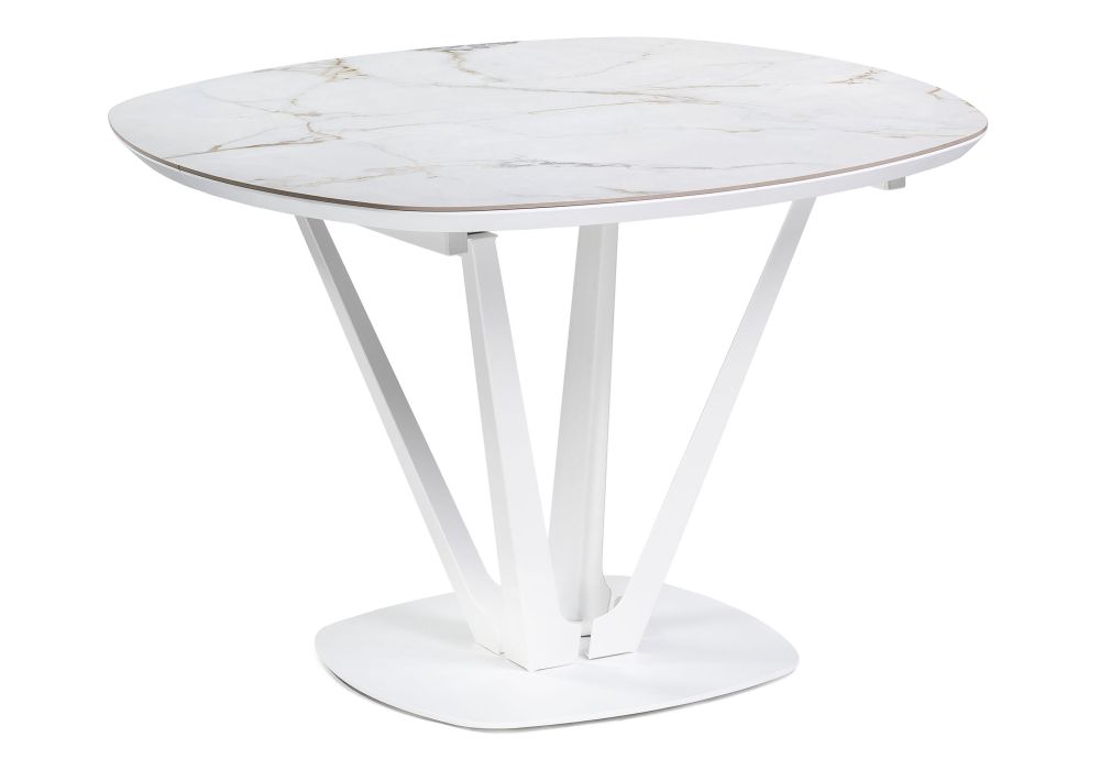 Керамический стол Азраун 110(150)х110х75 белый