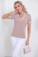 Блузка розовая в спортивном стиле DStrend (Акция)