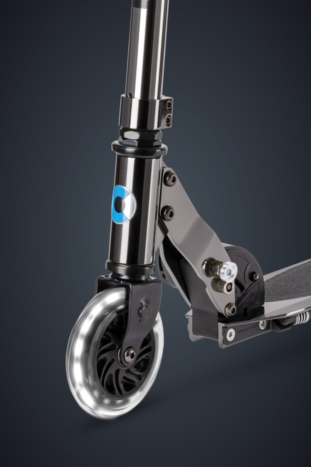 Самокат Micro Sprite LED Неохром черный