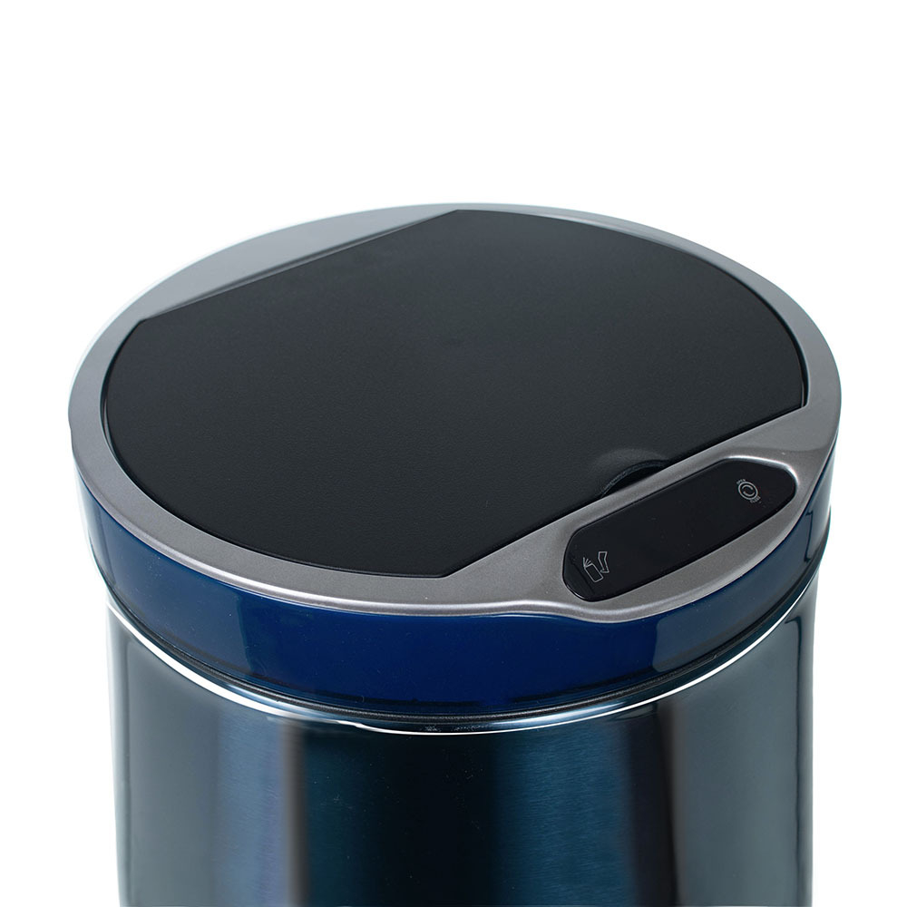 Ведро для мусора сенсорное, круглое, внутр ведро, Foodatlas JAH-9312, 12 л (сапфировый)