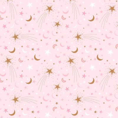 Маленькие звезды и луна на розовом. Звездный, звездочки