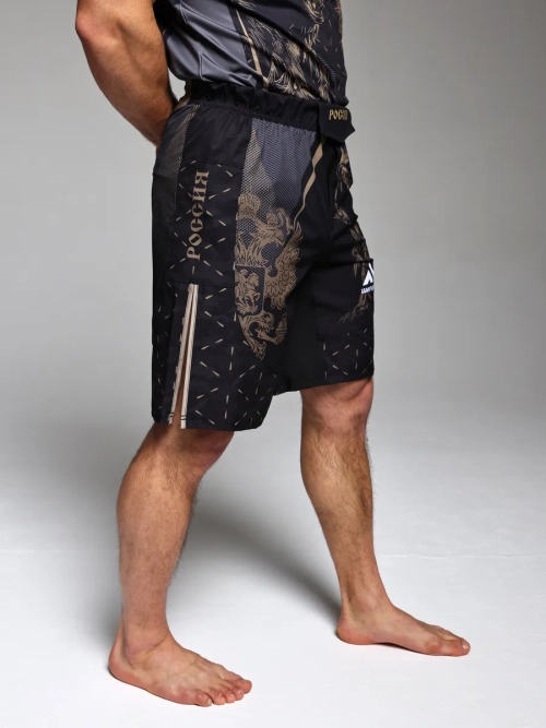 Спортивные шорты мма Россия с гербом для единоборств