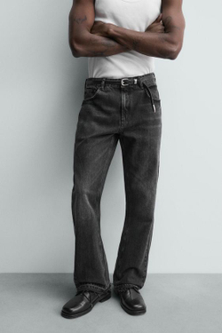 ZARA ДЖИНСЫ FLARE FIT, УГОЛЬНЫЙ