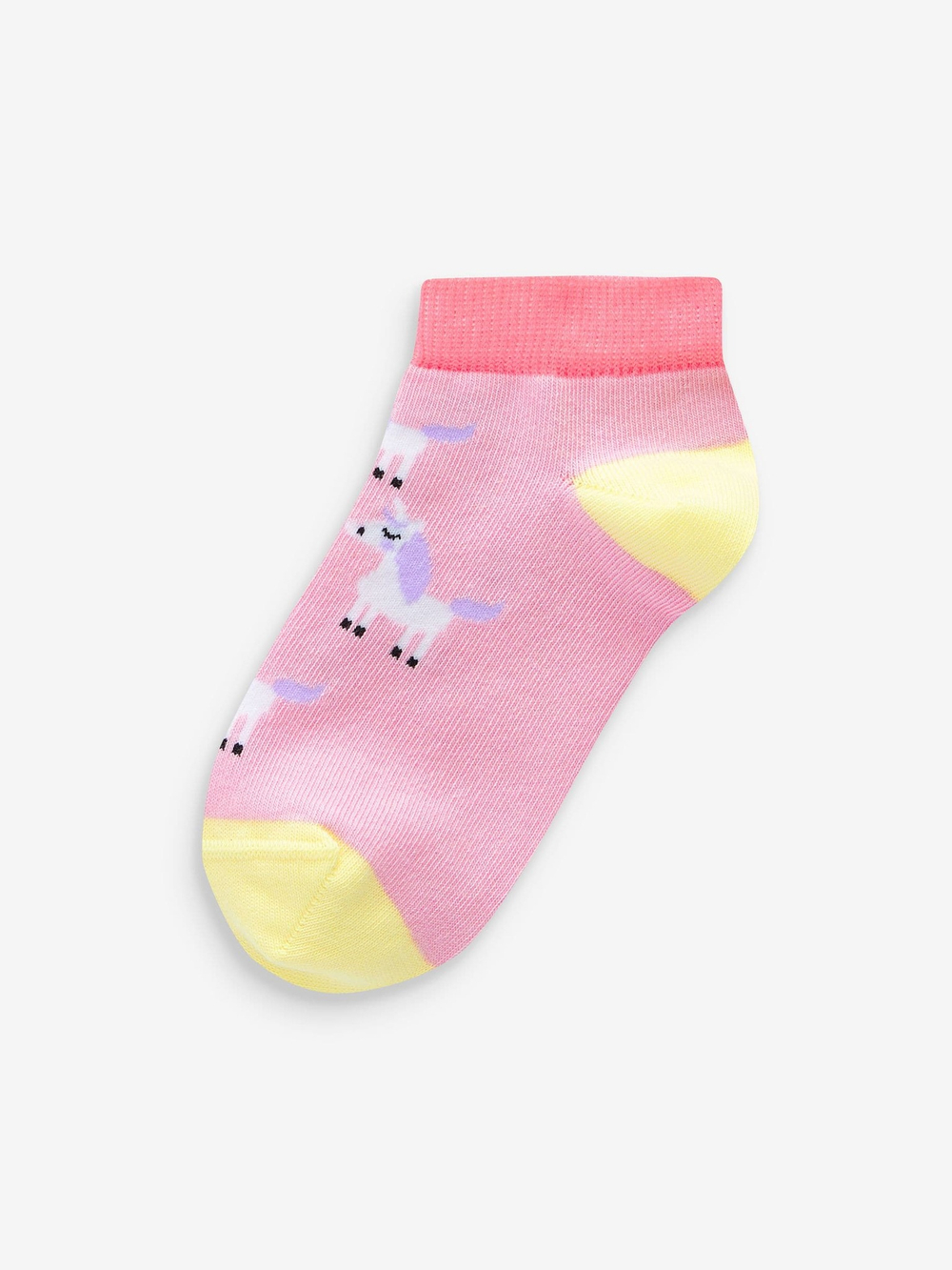 Носки хлопковые для девочки Next 193-650, 5 шт., Розовый, Сиреневый, Серый