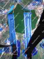 Бампербол «Прозрачный» с синими держателями, ПВХ, диаметр 1 м