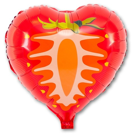 Шар Сердце "Клубника" 45 см