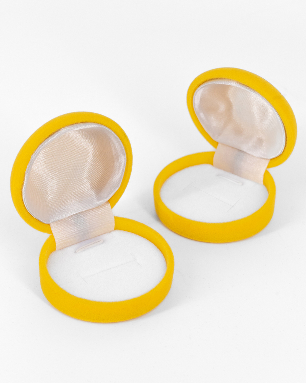 Флокированный футляр в виде смайлика для ювелирных украшений