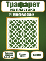 Трафарет для стен из пластика многоразовый 058