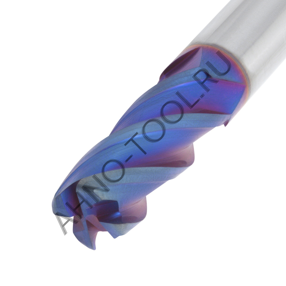 Фреза твердосплавная   8мм (L=60, l=20, хв=8) Z4 35° по закаленной стали, с радиусной фаской BRHM-4R