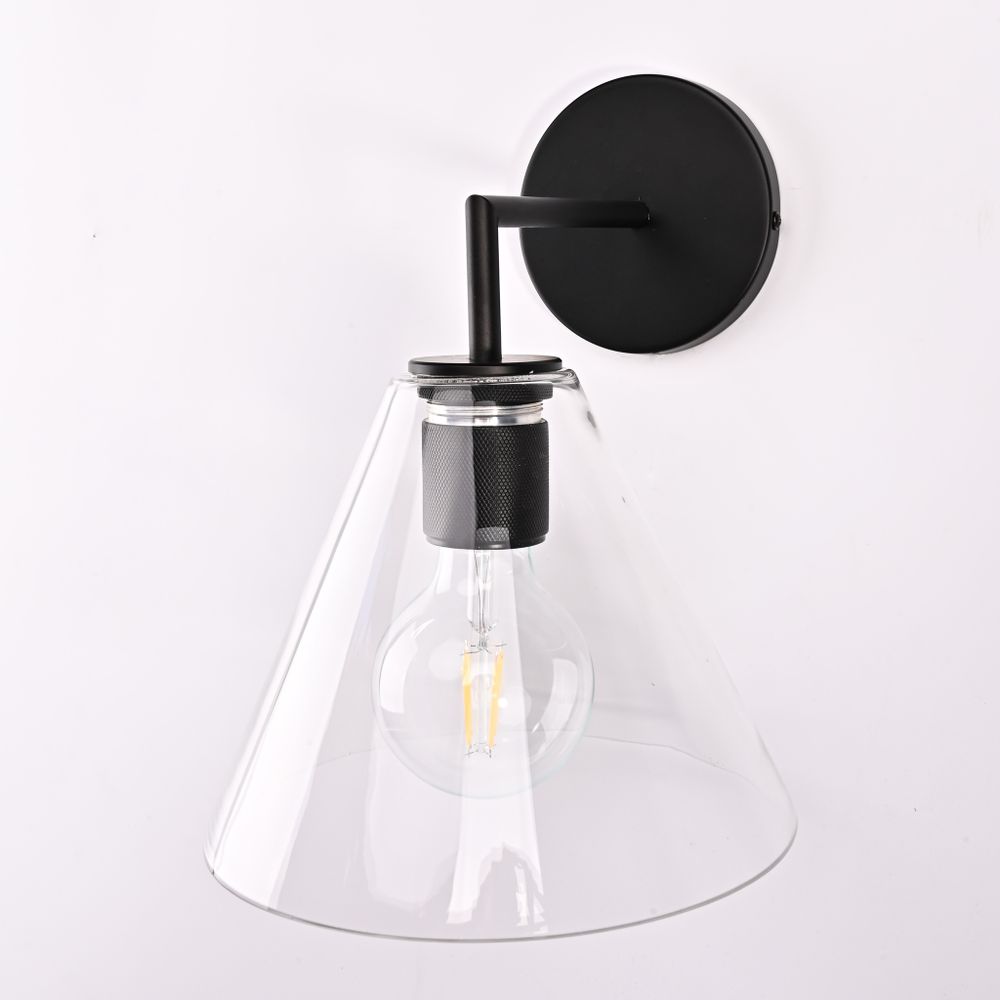Бра Rh Utilitaire Funnel Shade Single Sconce Black By Imperiumloft
