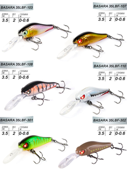 Воблеры плав. LJ Pro Series BASARA LBF 03.50/016SET 6шт. набор