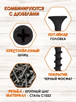 Набор саморезов 3.5 x 25, 32 мм 600 шт. 1 кг.