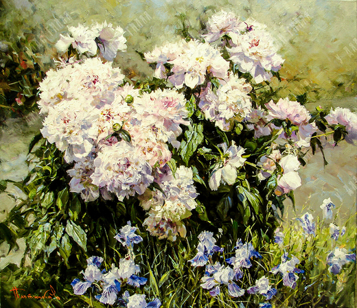 Плотников В. В. Пионы. Холст, масло. 2005г.